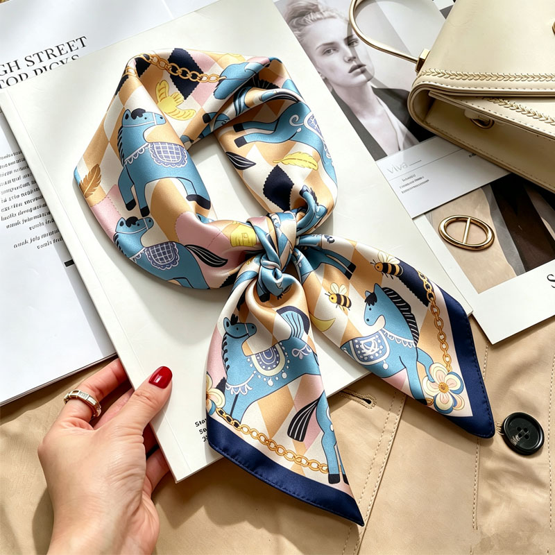 Syal Sutra Wanita 70*70cm Moti - Luxury Skincare Headband ulasan dan harga